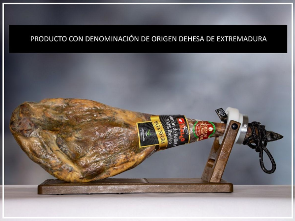 Jamón Ibérico de Bellota 100x100 con Denominación de Origen Dehesa de Extremadura