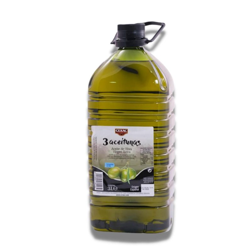 garrafa aceite oliva virgen de 3 litros